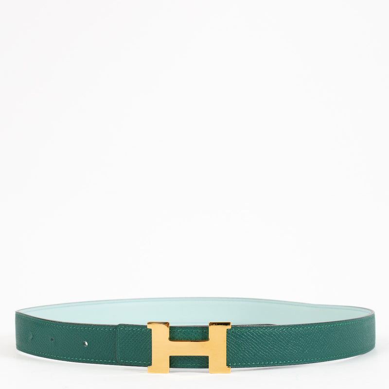Hermès Blue & Green Constance Belt - size 75