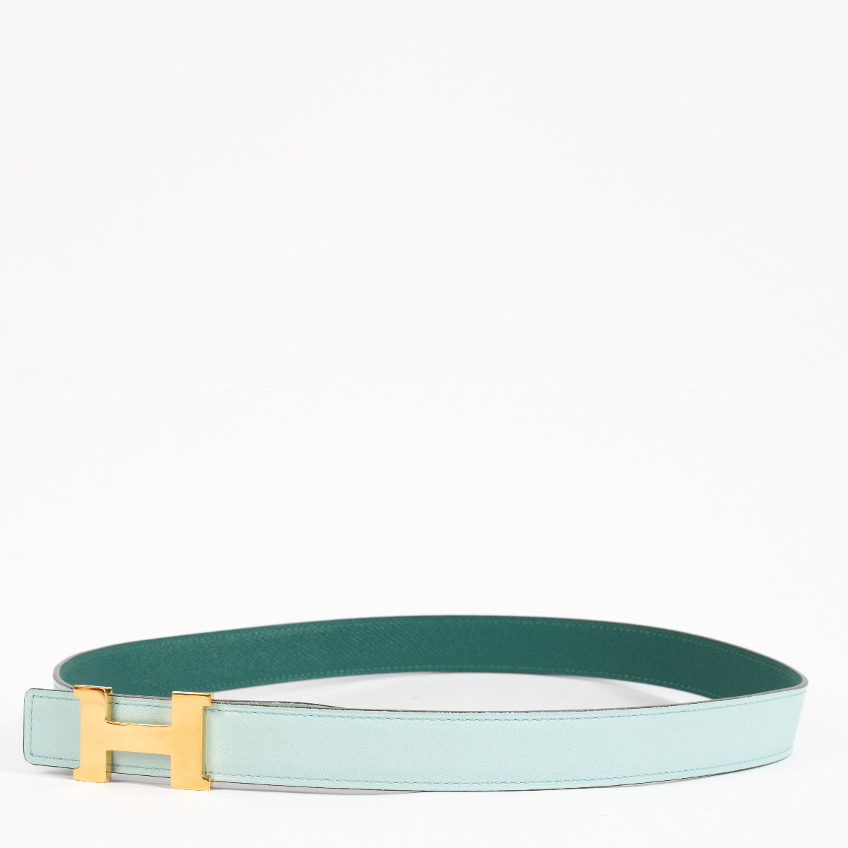 Ceinture Constance Hermès bleue et verte - taille 75