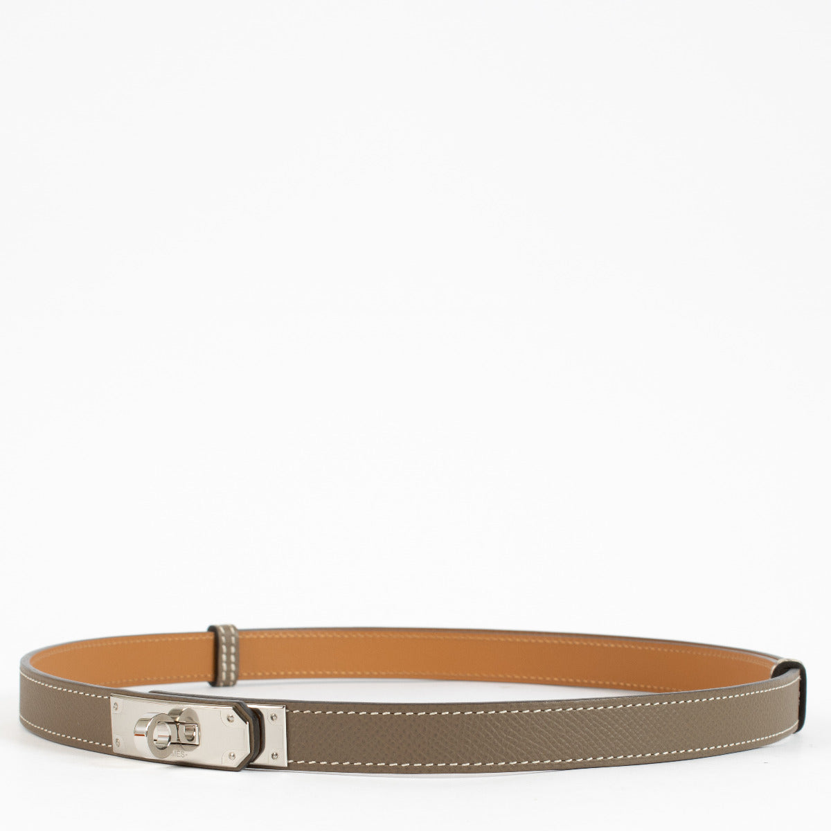Ceinture Hermès Kelly 18 Etoupe Epsom PHW