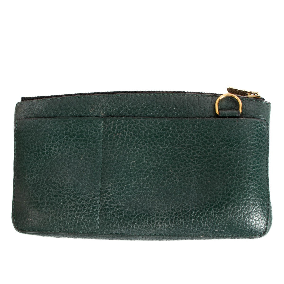 Shop a 100% authentic Delvaux Green Leather Pochette on Labellov.com.