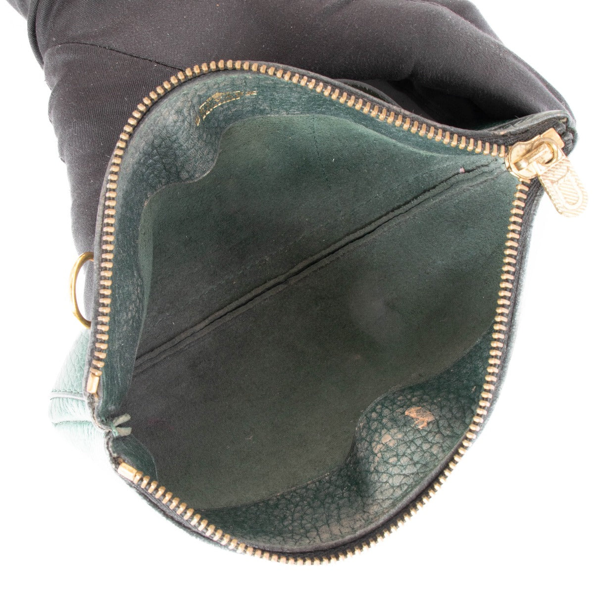 Shop a 100% authentic Delvaux Green Leather Pochette on Labellov.com.
