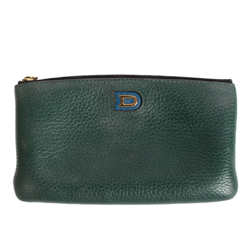 Shop a 100% authentic Delvaux Green Leather Pochette on Labellov.com.