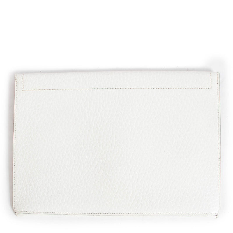 Shop a 100% authentic Delvaux White Leather Barrette Clutch on Labellov.com.