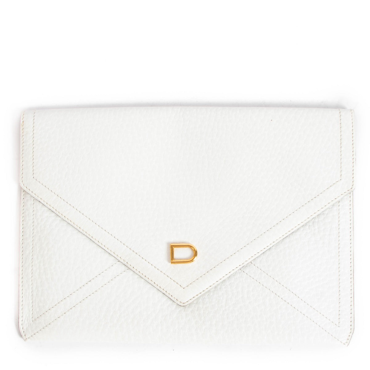 Shop a 100% authentic Delvaux White Leather Barrette Clutch on Labellov.com.