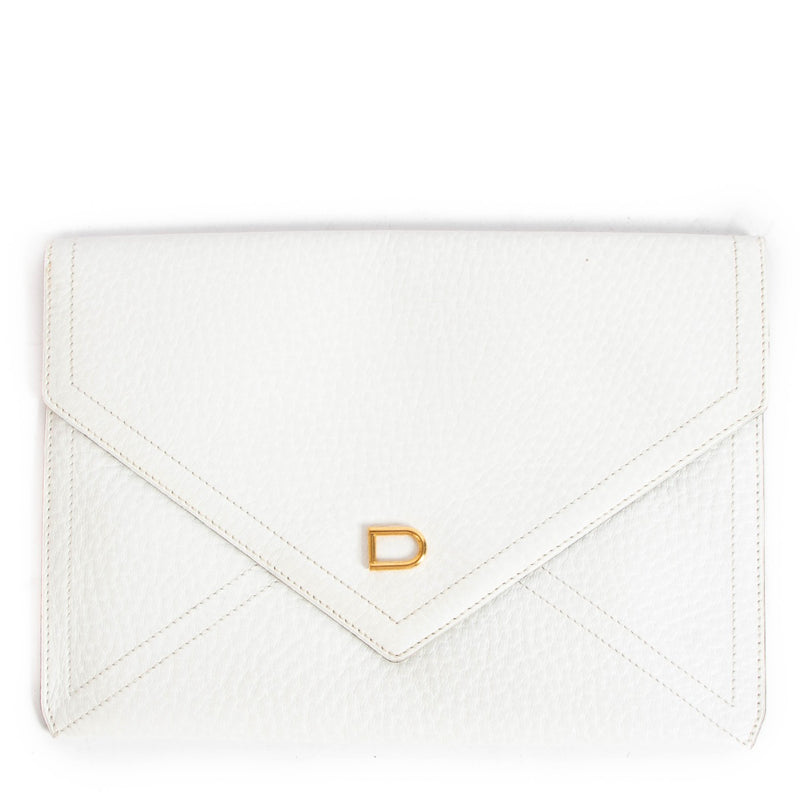 Shop a 100% authentic Delvaux White Leather Barrette Clutch on Labellov.com.