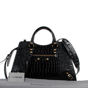 Shop authentic second hand Balenciaga Neo Classic Crocodile Embossed Handbag at Labellov