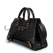 Balenciaga Neo Classic Crocodile Embossed Handbag
