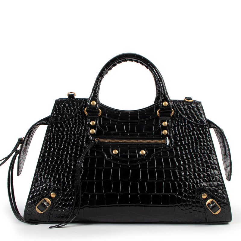 Balenciaga Neo Classic Handtas met Krokodillenreliëf