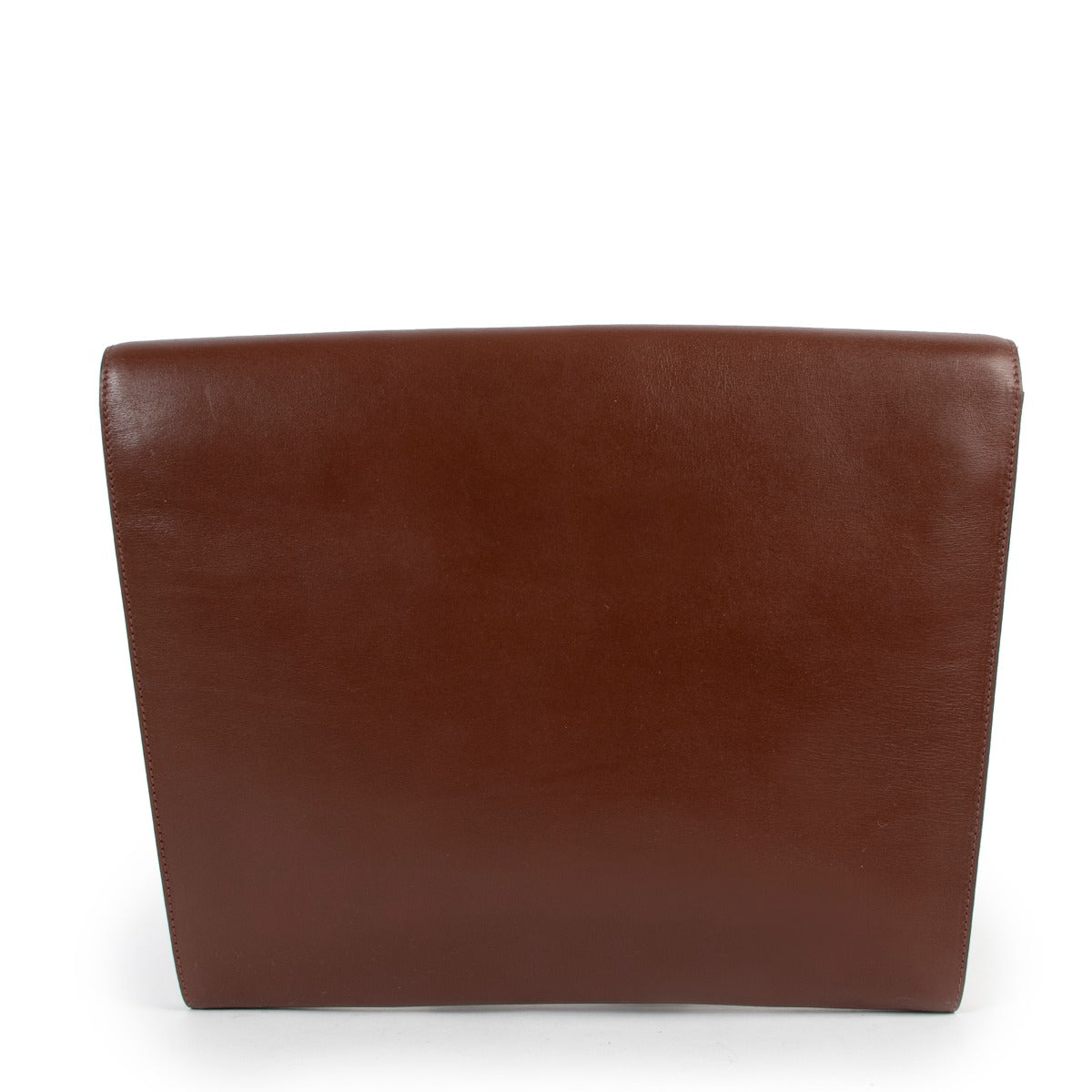 Shop authentic second hand Delvaux Brown Flap Leather Clutch at Labellov