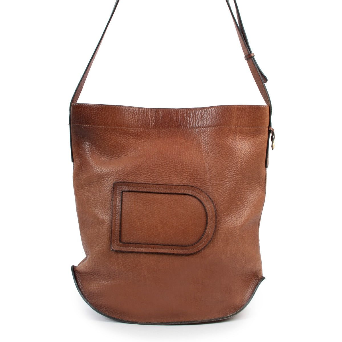 Delvaux Cognac Pin Shoulder Bag