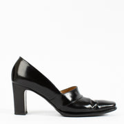 shop 100% authentic second hand Hermès Black Brushed Leather Pumps - Size 37 1/2 on Labellov.com