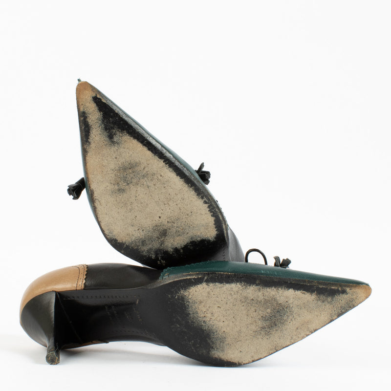 Hermès Tri-Color Leren Pumps - maat 38.5