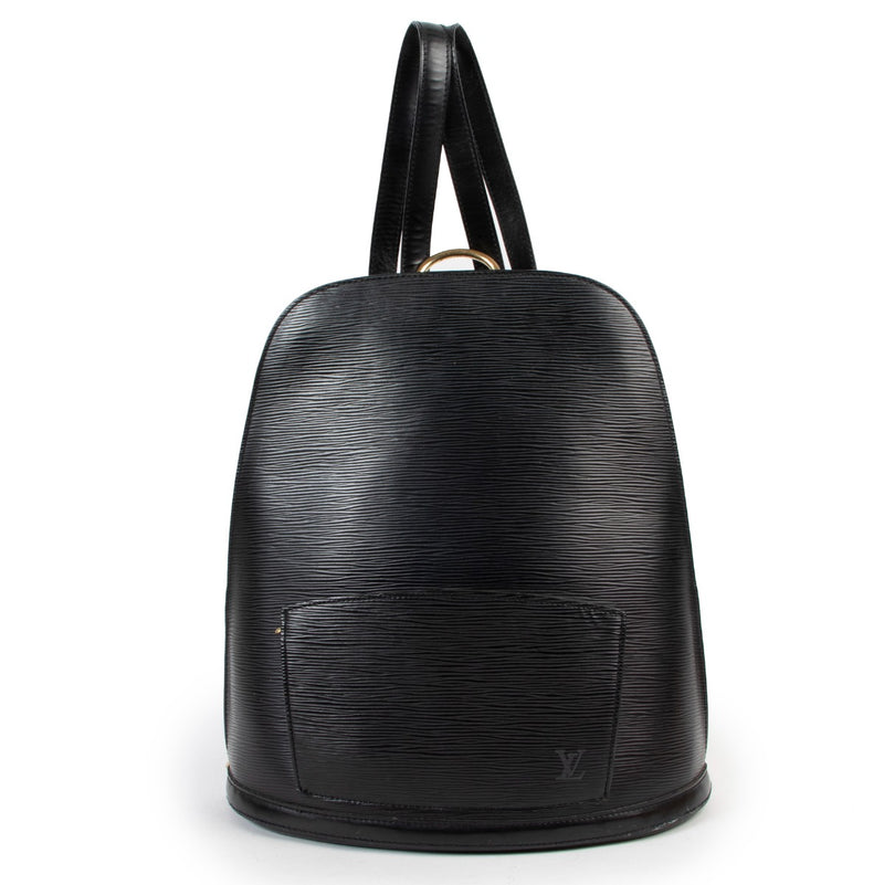 Shop second hand vintage Louis Vuitton Black Gobelins Epi Leather Backpack at Labellov