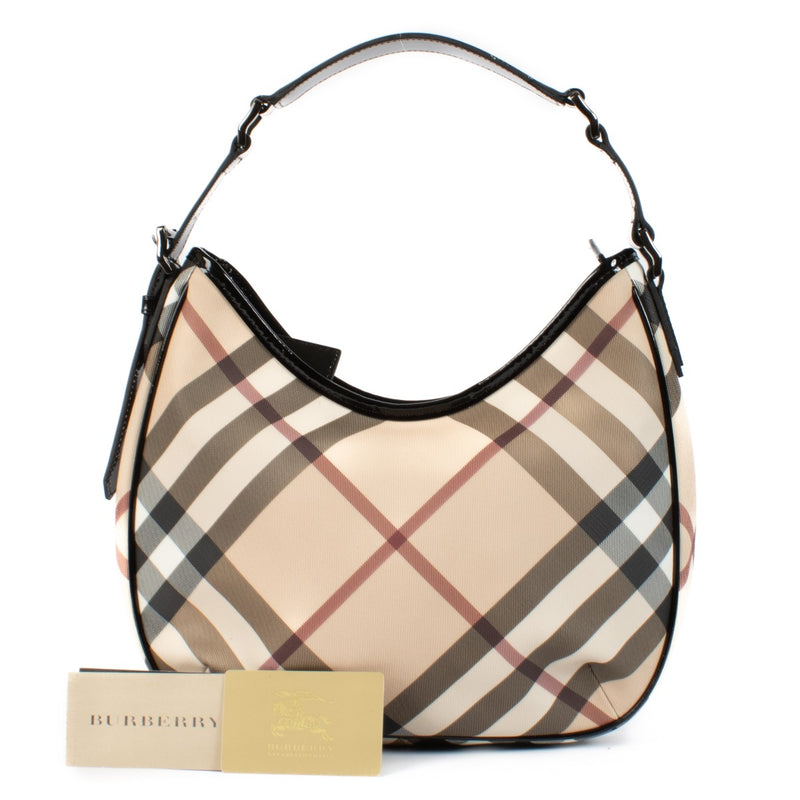 Shop safe online at Labellov in Antwerp, Brussels and Knokke this 100% authentic second hand Burberry Nova Check Hobo Shoulder bag