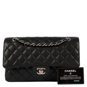 Shop safe online at Labellov in Antwerp, Brussels and Knokke this 100% authentic second hand Chanel Black Caviar Medium Classic Flap Bag