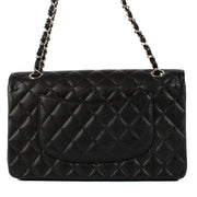 Shop safe online at Labellov in Antwerp, Brussels and Knokke this 100% authentic second hand Chanel Black Caviar Medium Classic Flap Bag