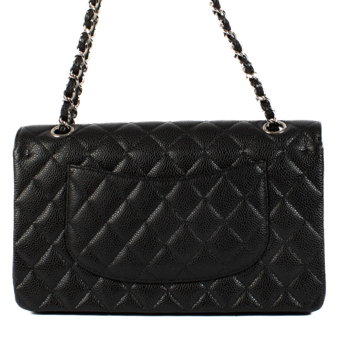 Shop safe online at Labellov in Antwerp, Brussels and Knokke this 100% authentic second hand Chanel Black Caviar Medium Classic Flap Bag