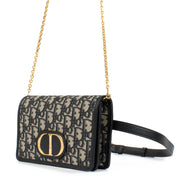 Dior Blue Oblique 30 Montaigne 2-in-1 Pouch Bag