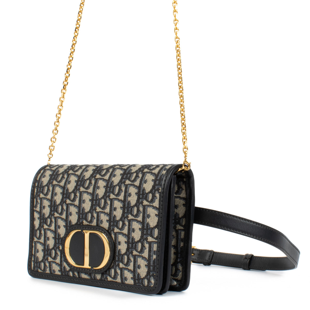 Dior Blue Oblique 30 Montaigne 2-in-1 Pouch Bag