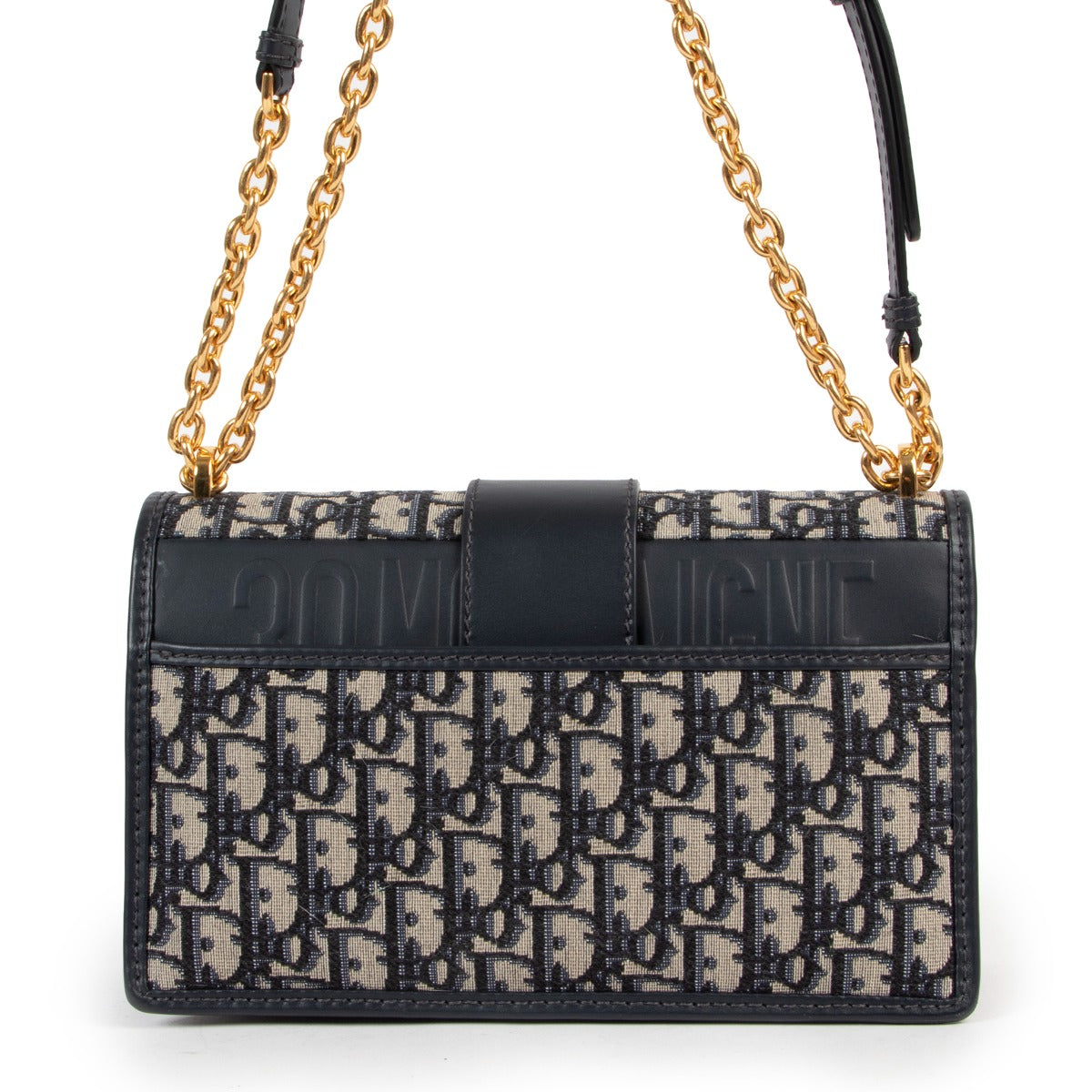 Shop second hand authentic designer Christian Dior 30 Montaigne Blue Oblique Chain Bag at Labellov