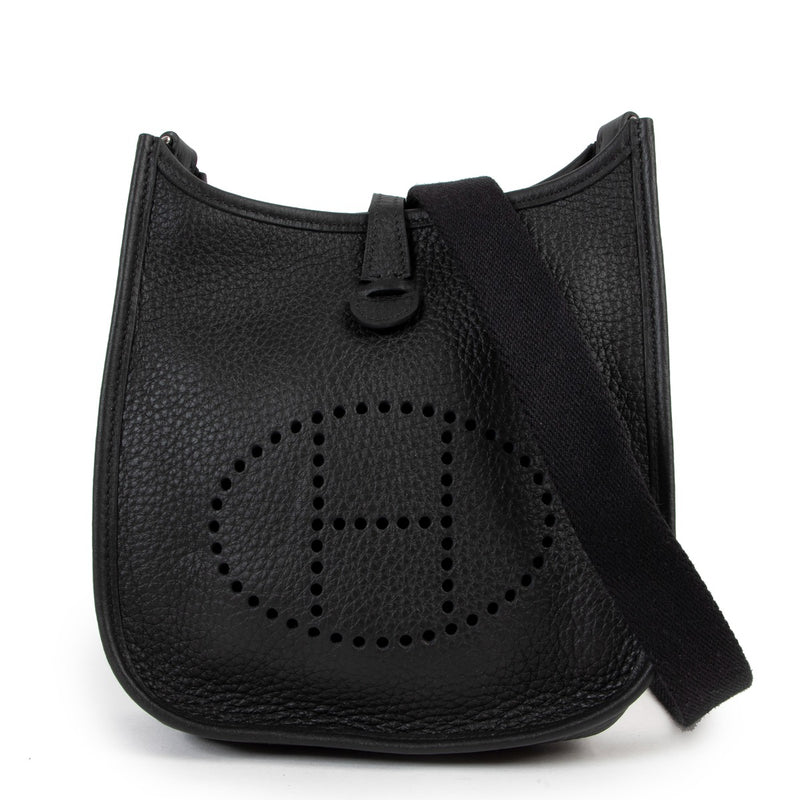 Shop authentic second hand luxury designer Hermès Evelyne 16 Amazone Black Taurillon Clemence PHW at Labellov