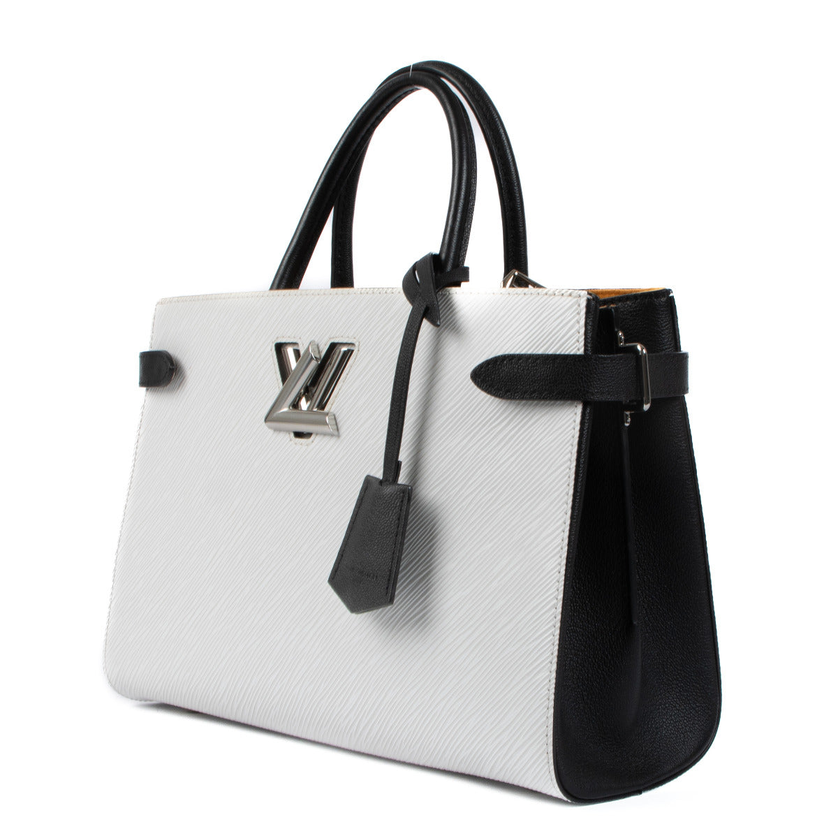 Louis Vuitton Witte Epi Leren Twist Tote Tas