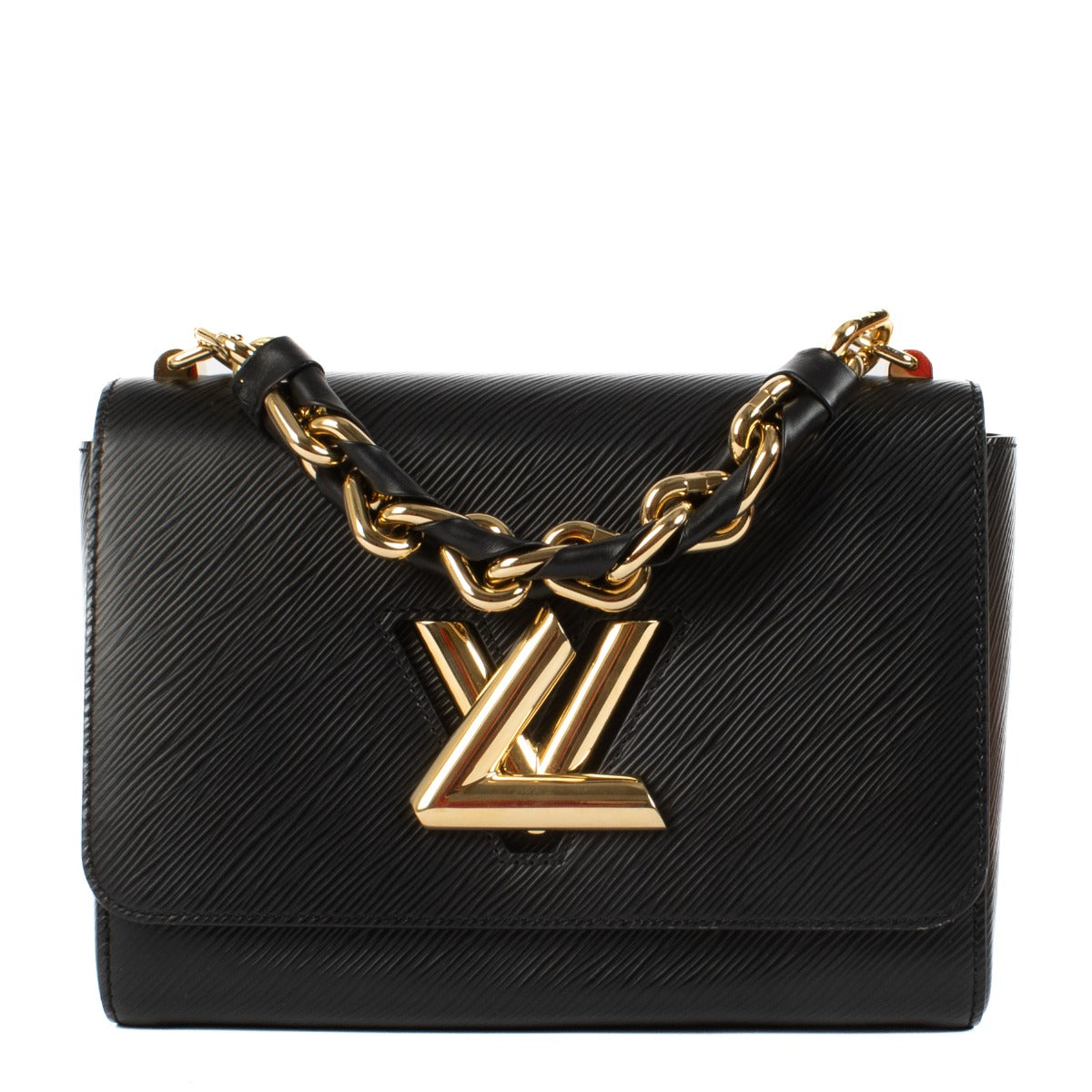 Shop safe online at Labellov in Antwerp, Brussels and Knokke this 100% authentic second hand Louis Vuitton Black Epi Leather Twist MM Top Handle Bag
