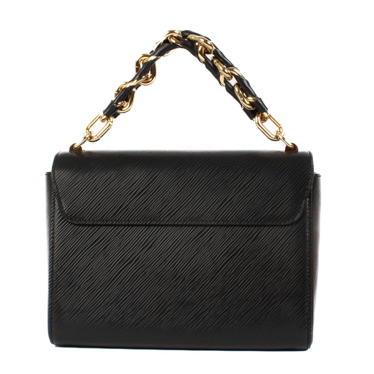 Shop safe online at Labellov in Antwerp, Brussels and Knokke this 100% authentic second hand Louis Vuitton Black Epi Leather Twist MM Top Handle Bag