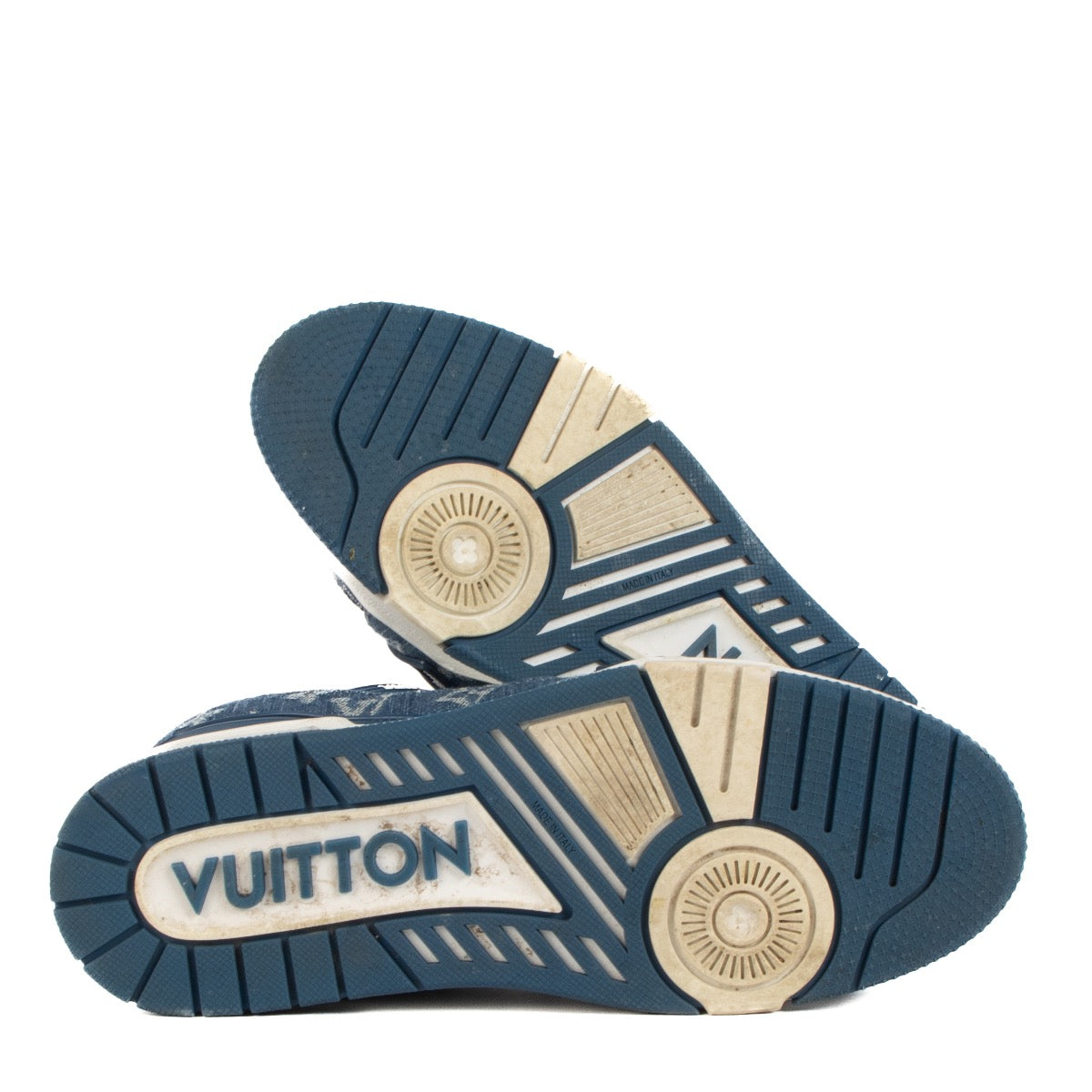 shop 100% authentic second hand Louis Vuitton Blue Trainer Sneakers - Size 41 on Labellov.com
