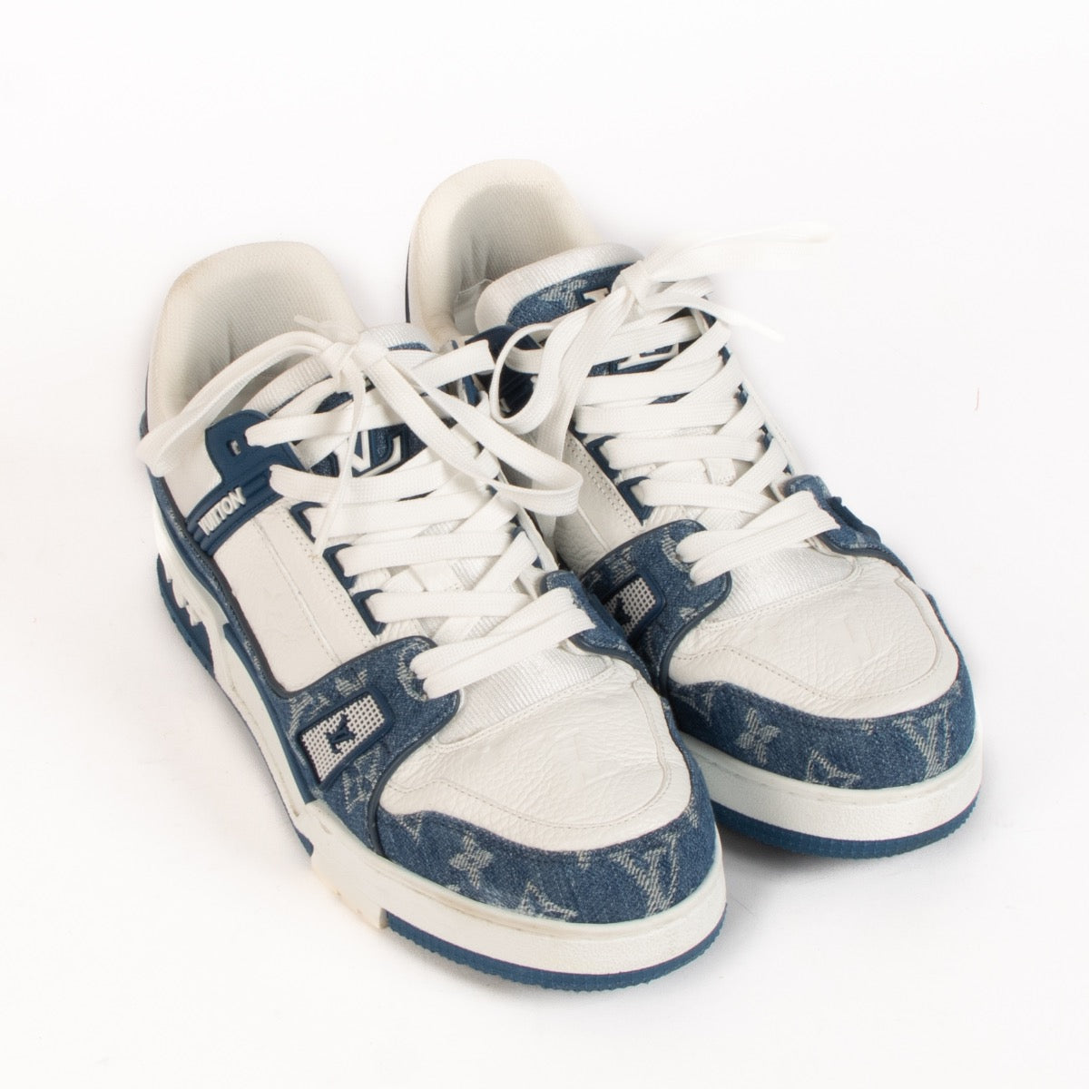 shop 100% authentic second hand Louis Vuitton Blue Trainer Sneakers - Size 41 on Labellov.com