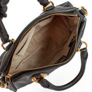 Shop 100% authentic Prada Black Soft Calf Leather Bauletto Top Handle at Labellov.com.