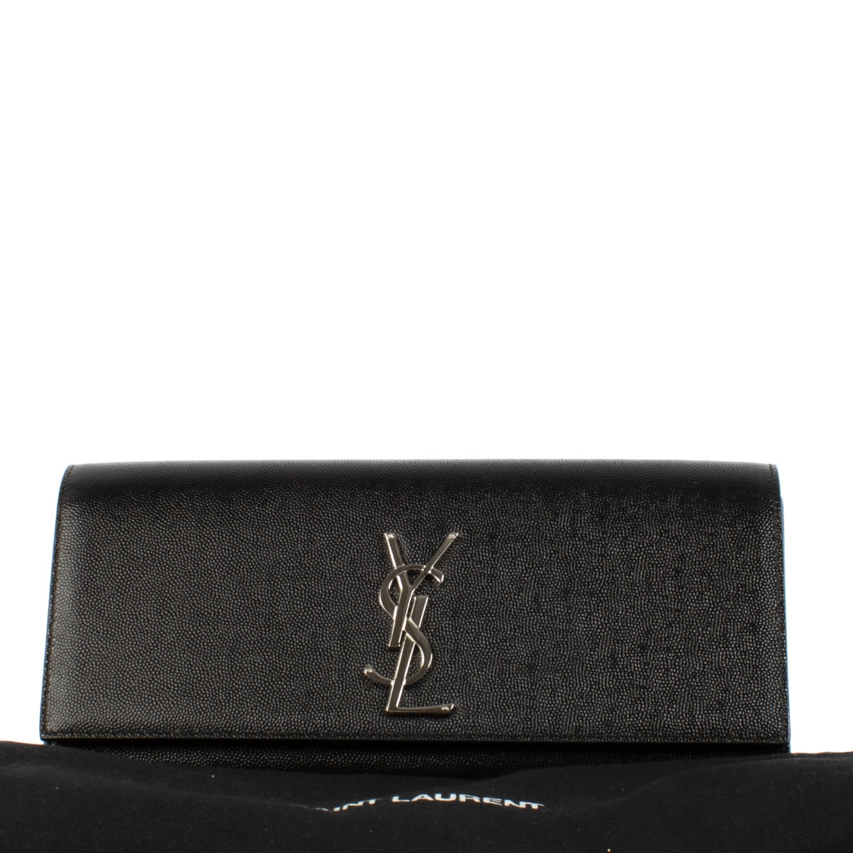 Saint Laurent Black Leather Clutch