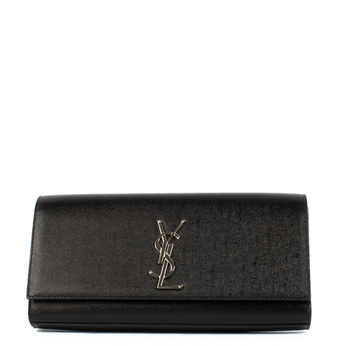 Saint Laurent Black Leather Clutch