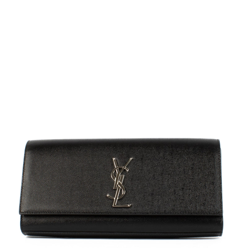 Saint Laurent Black Leather Clutch
