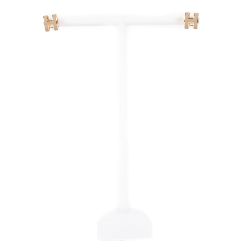 shop 100% authentic second hand Hermès Marron Glacè Mini Pop H Earrings on Labellov.com