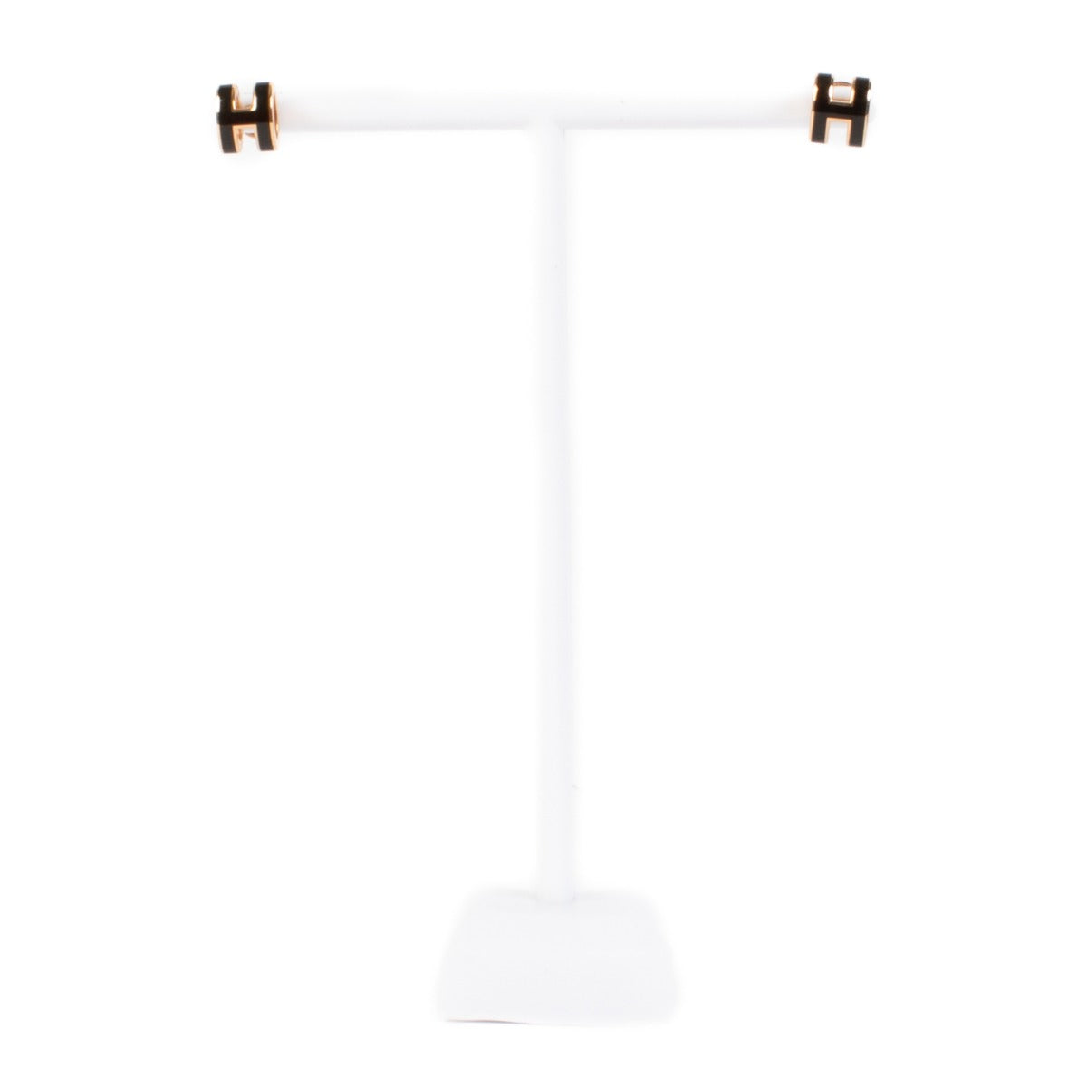 shop 100% authentic second hand Hermès Black Mini Pop H Earrings on Labellov.com