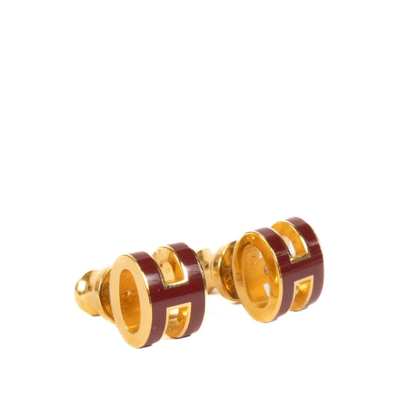 Hermès Rouge H Mini Pop H Earrings