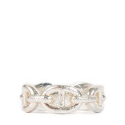 Hermès Sterling Silver Chaine d'Ancre Enchainee Ring