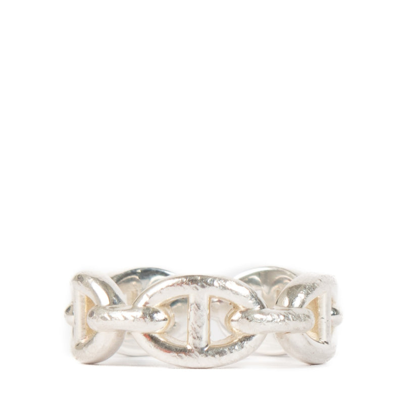Hermès Sterling Silver Chaine d'Ancre Enchainee Ring