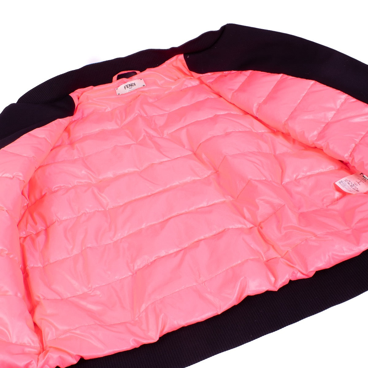 Fendi Black And Pink Bomber Jacket - Size IT42