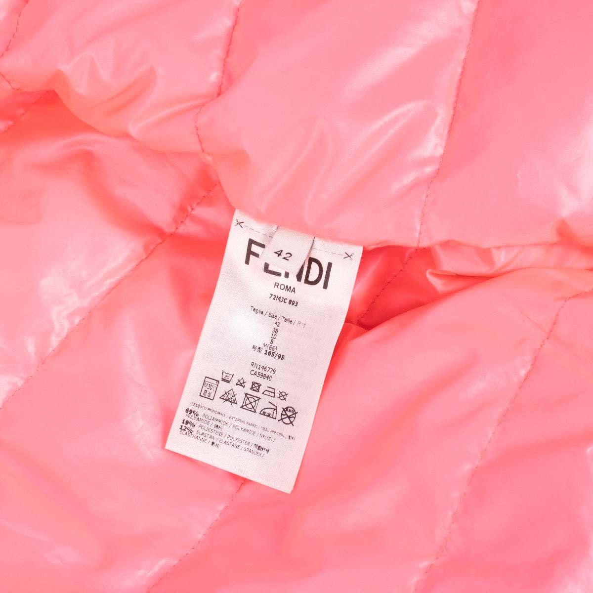 Fendi Black And Pink Bomber Jacket - Size IT42