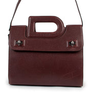 Shop vintage Delvaux Burgundy Turnlock Leather Tote Bag at Labellov