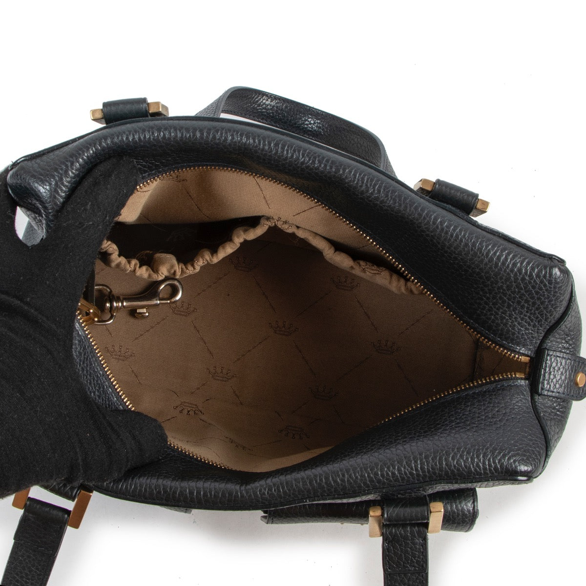 Buy online an authentic second hand Delvaux blue front pocket shoulder bag in very good condition at Labellov in Antwerp.