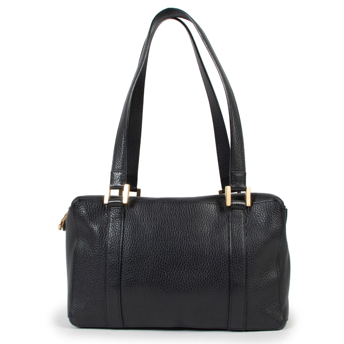 Buy online an authentic second hand Delvaux blue front pocket shoulder bag in very good condition at Labellov in Antwerp.