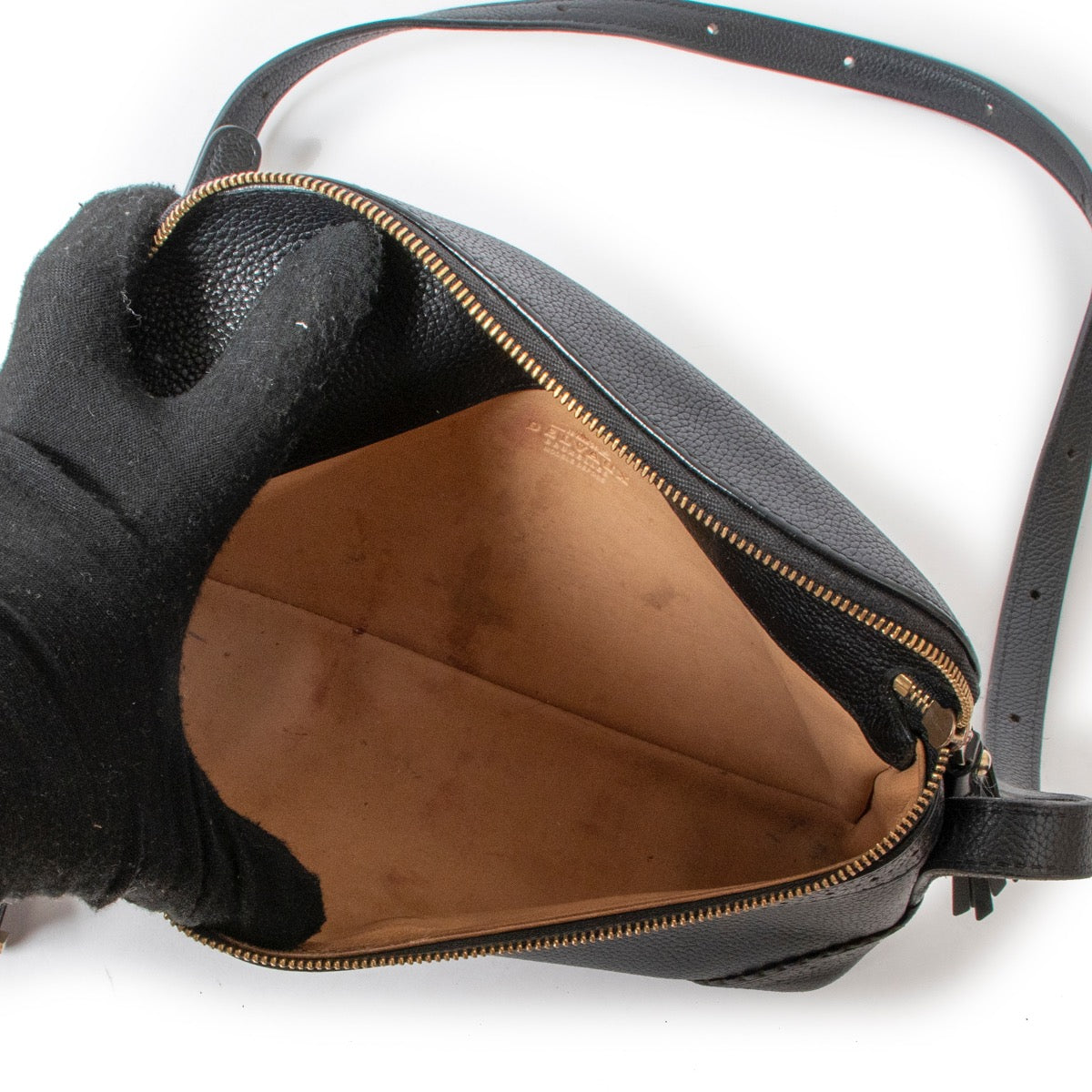 Buy an authentic second hand Delvaux Marie Black Leather Crossbody in very good condition at Labellov