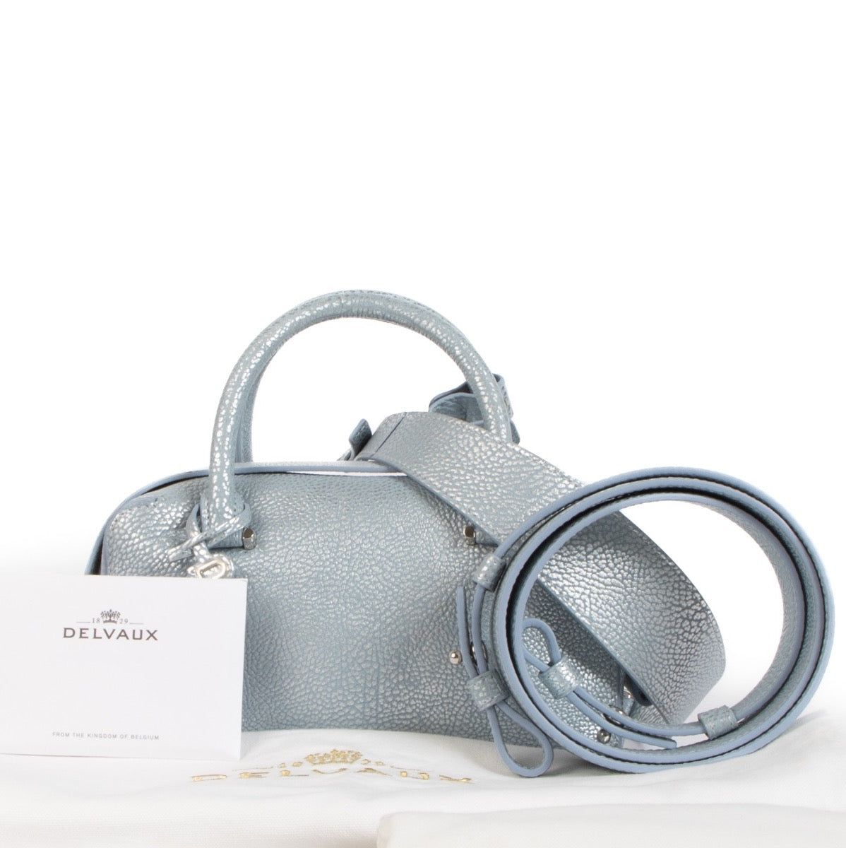 Delvaux Flashlight Crispy Calf Cool Box Mini Handbag