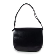 Buy an authentic second hand Delvaux Vintage Navy Blue Box Calf D Logo Shoulder Bag in very good condition at Labellov