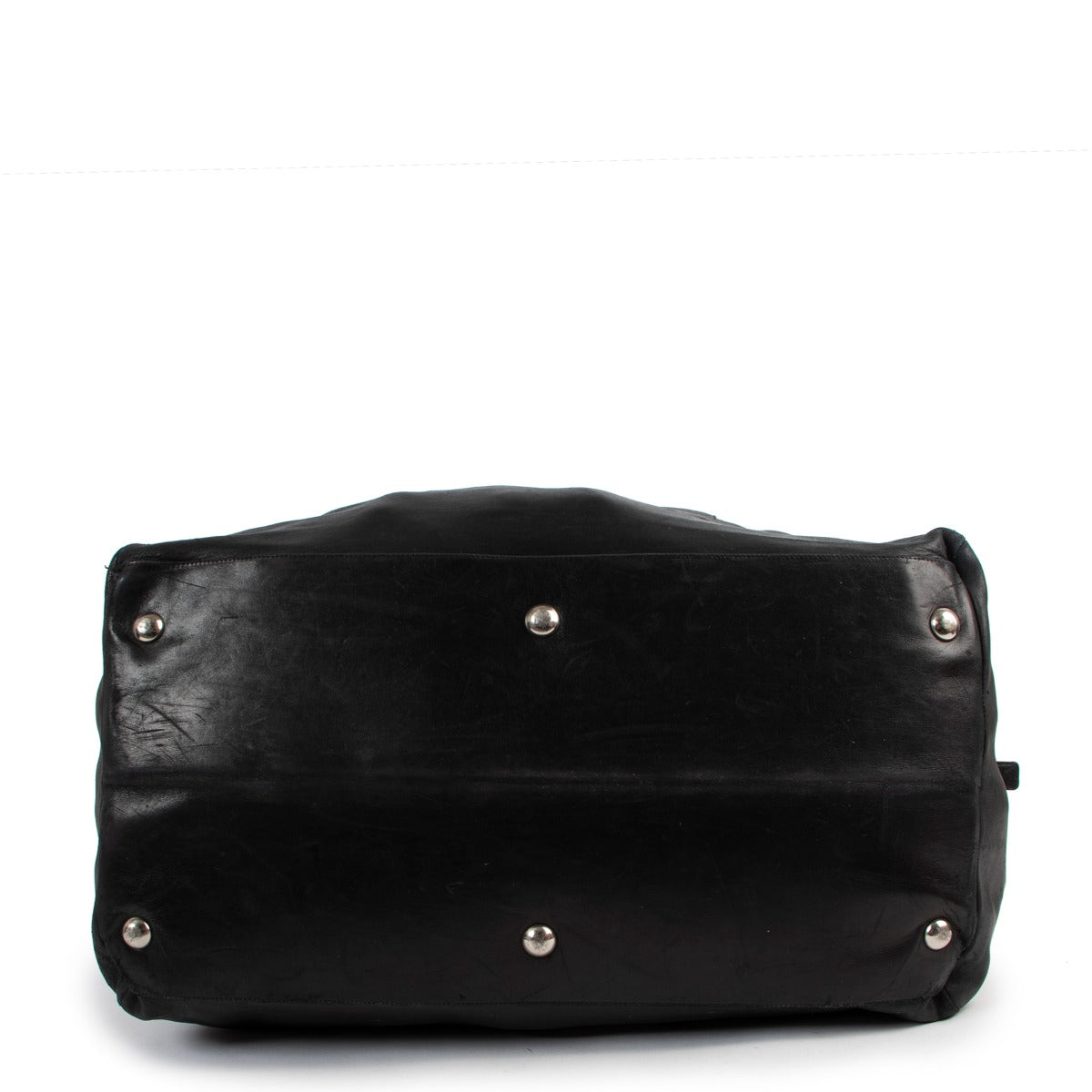 Prada XL Black Lambskin Duffle Bag