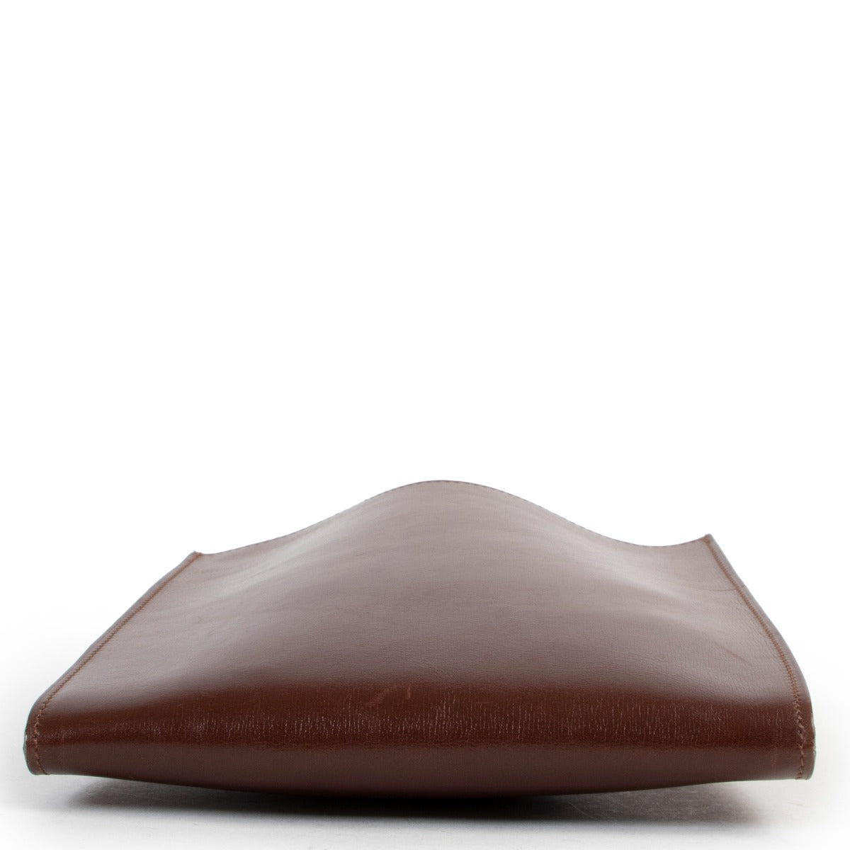 Sac porté épaule mini Hermès Onimaitou Pochette en cuir box marron