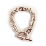 Buy online an authentic second hand Hermès Chaine D'Ancre Silver Bracelet in very good condition at Labellov in Antwerp.